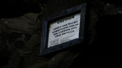 NET
sign CAUTION
Steep and Rocky conditions ahead 
Use caution and stay on trail